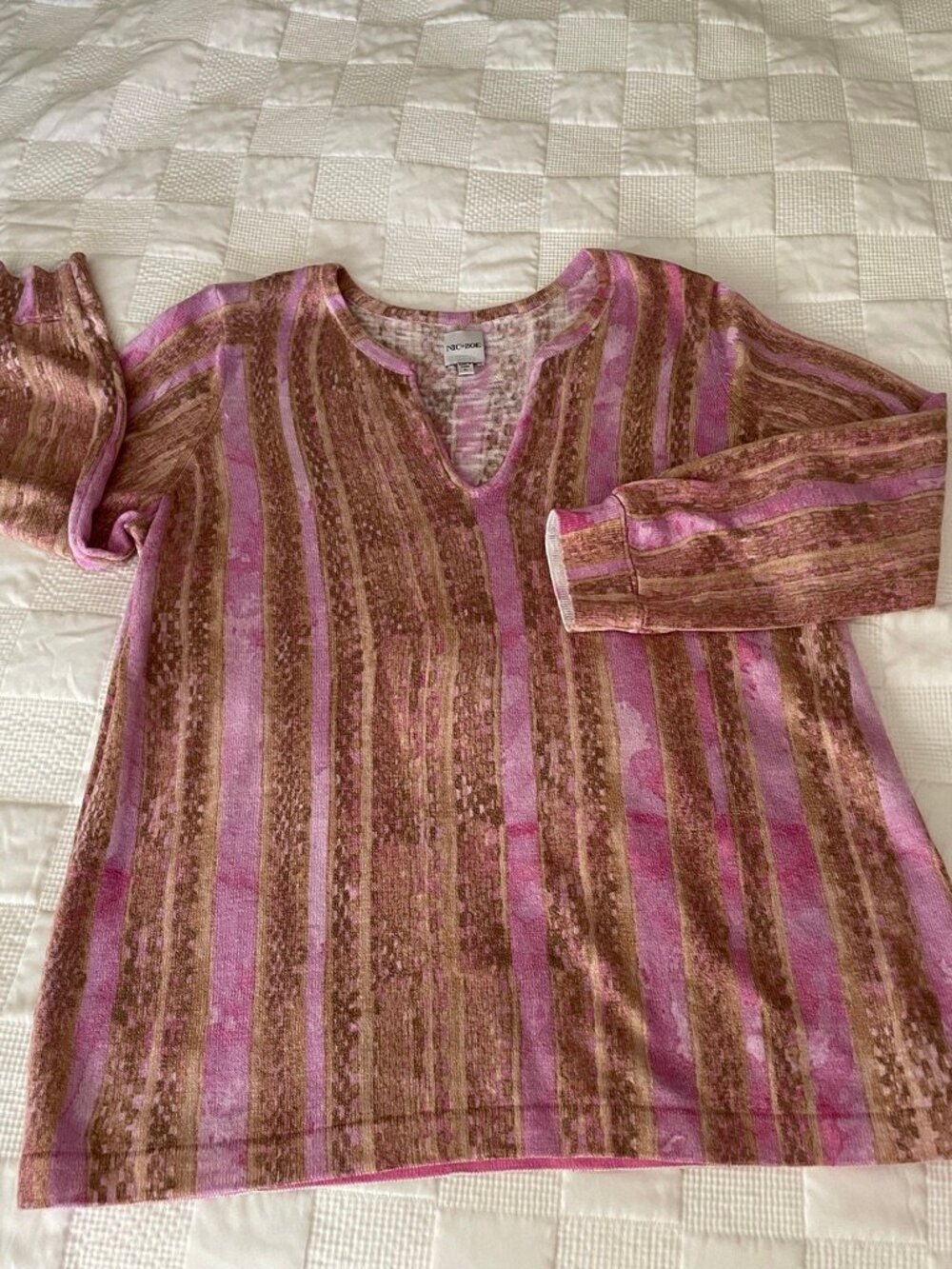 Nic + Zoe Rolling Dunes Sweater Size Large